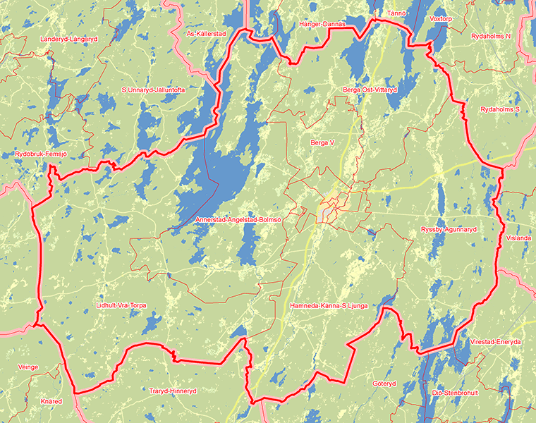 Karta över Ljungby