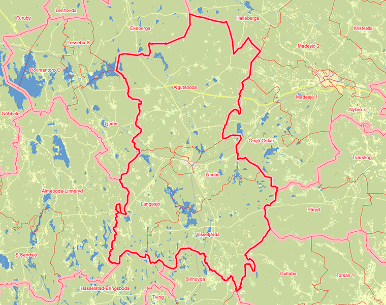 Karta över Emmaboda