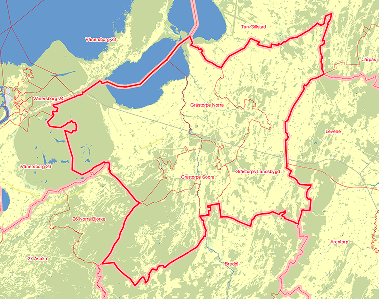Karta över Grästorp