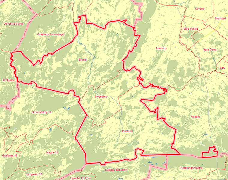 Karta över Essunga