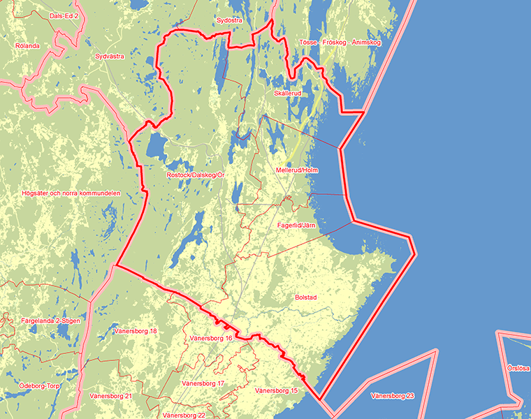 Karta över Mellerud