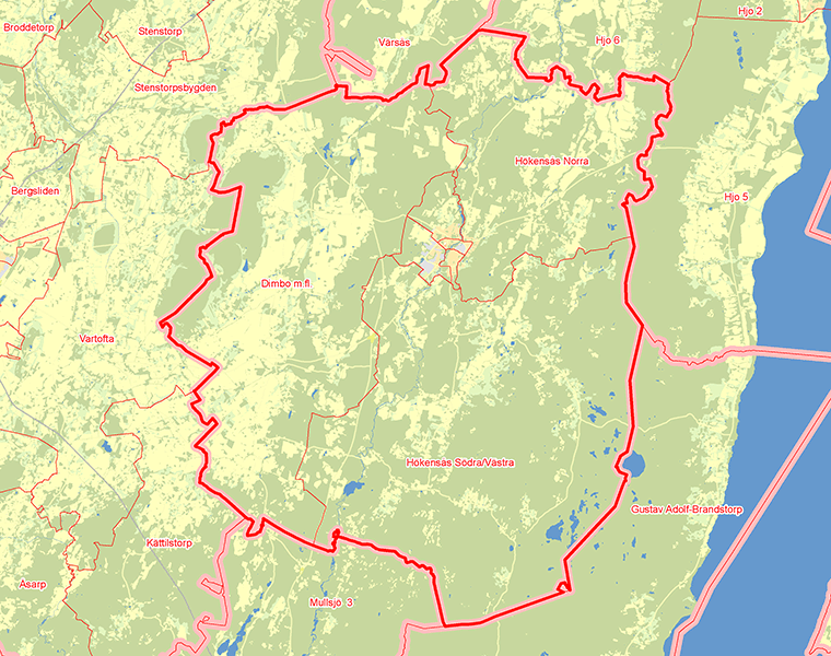 Karta över Tidaholm