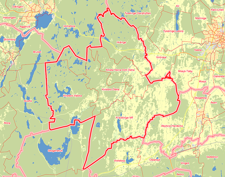 Karta över Lekeberg