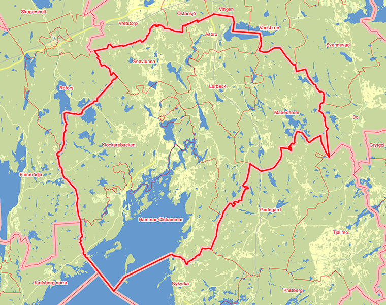 Karta över Askersund