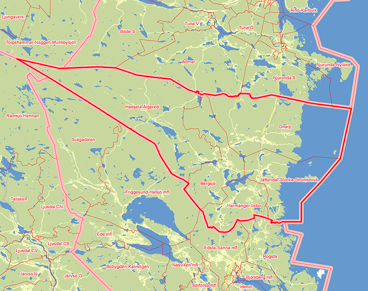 Karta över Nordanstig
