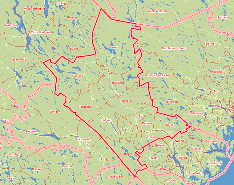 Karta över Sollefteå