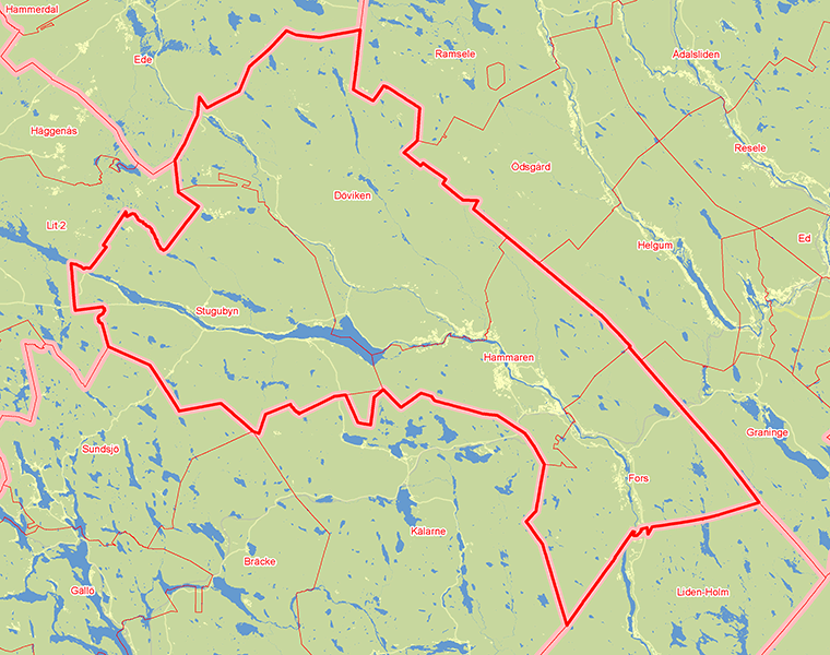 Karta över Ragunda