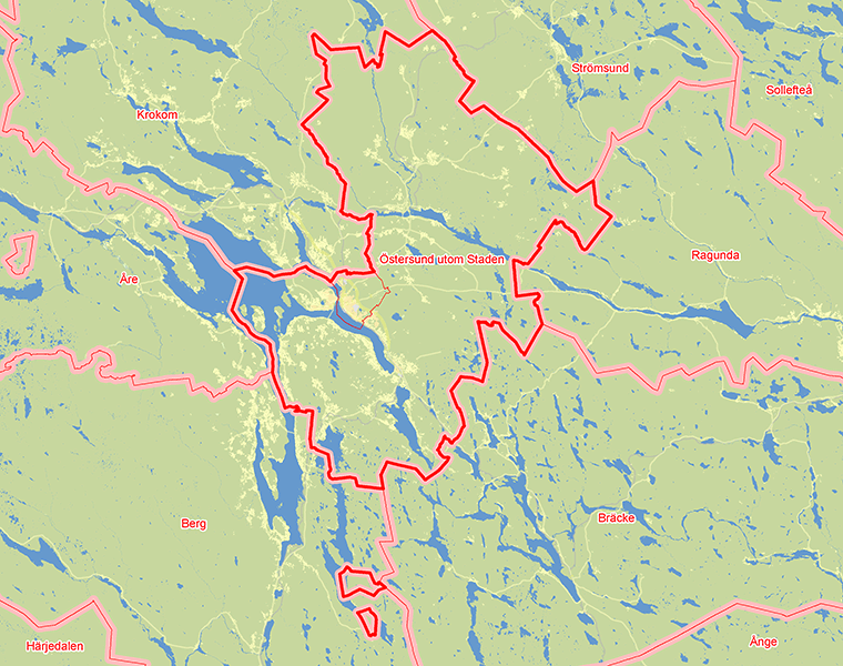 Karta över Östersund