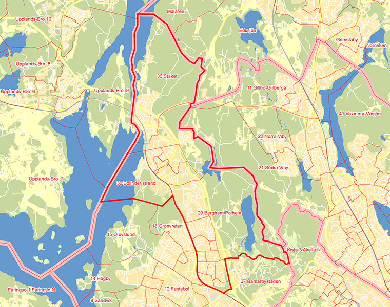 Karta över Järfälla Andra