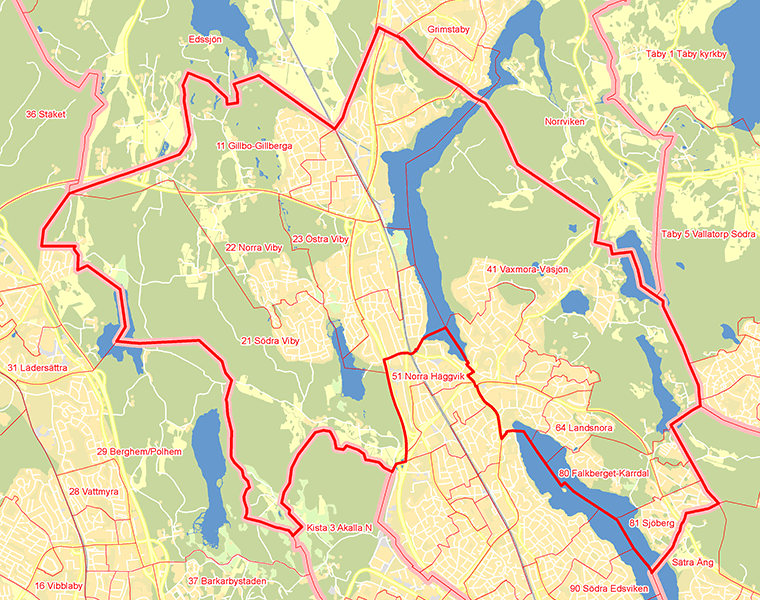 Karta över Sollentuna Andra