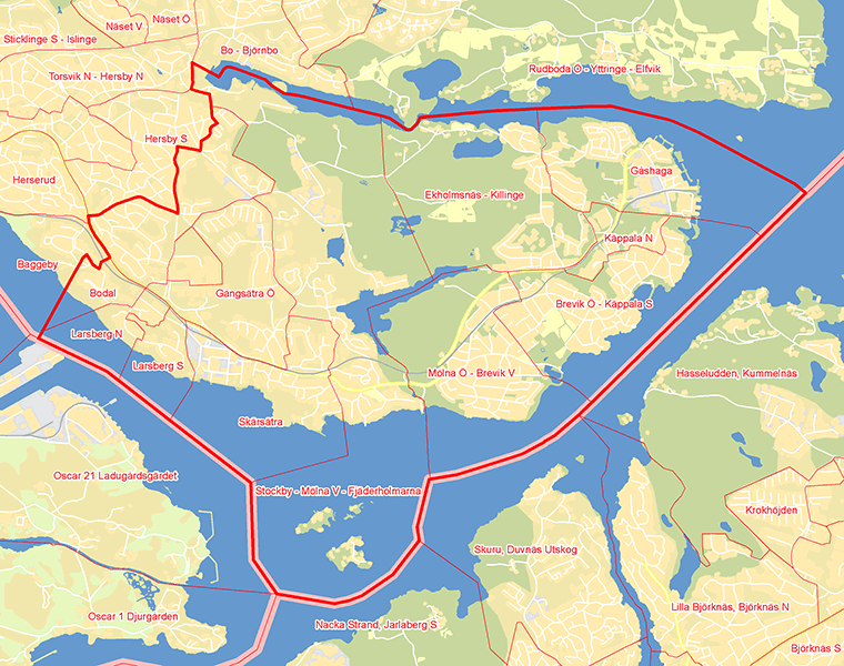 Karta över Lidingö Andra