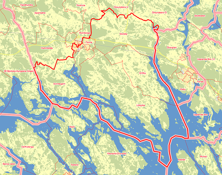 Karta över Enköpings Södra