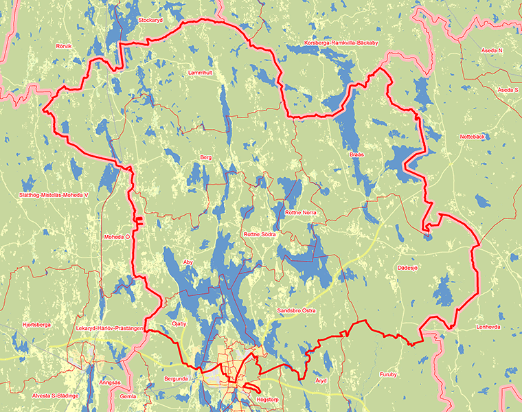 Karta över Växjö Norra