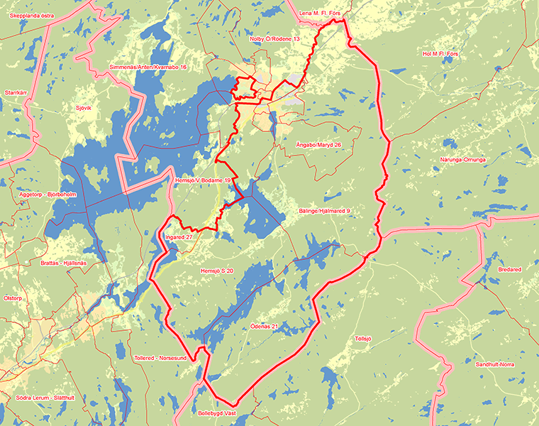 Karta över Alingsås S