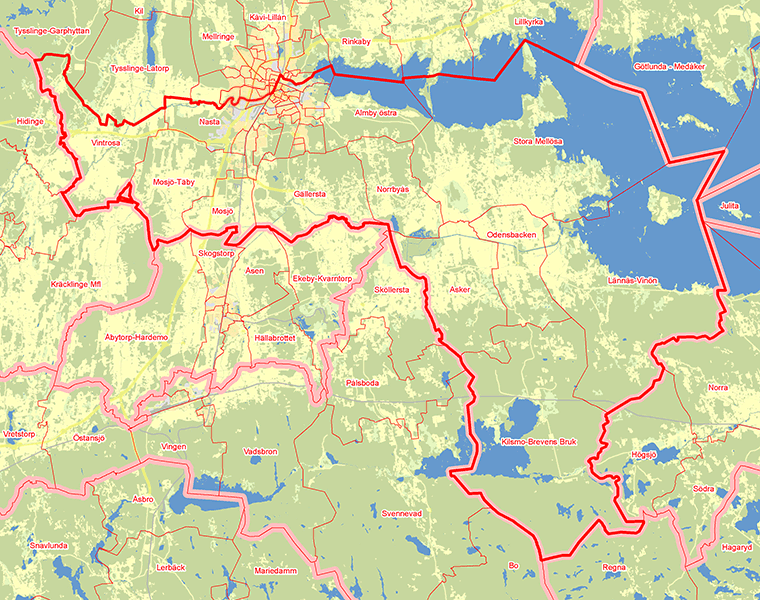 Karta över Örebro Södra