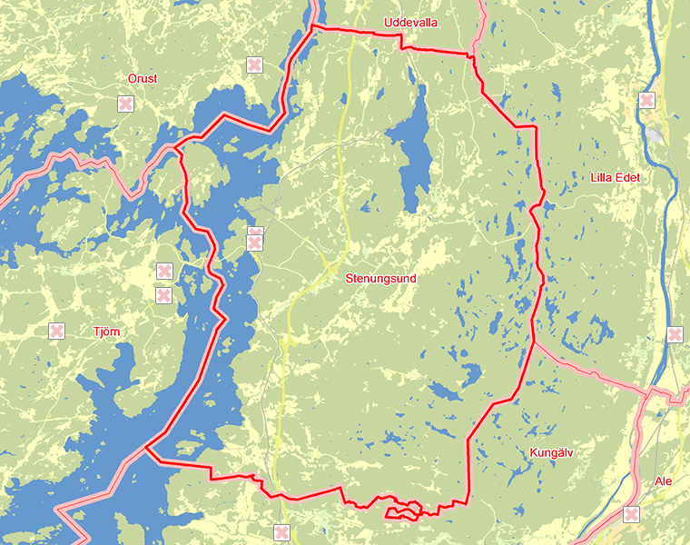 Karta över Stenungsund