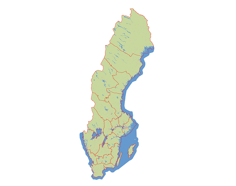 Karta över Sverige