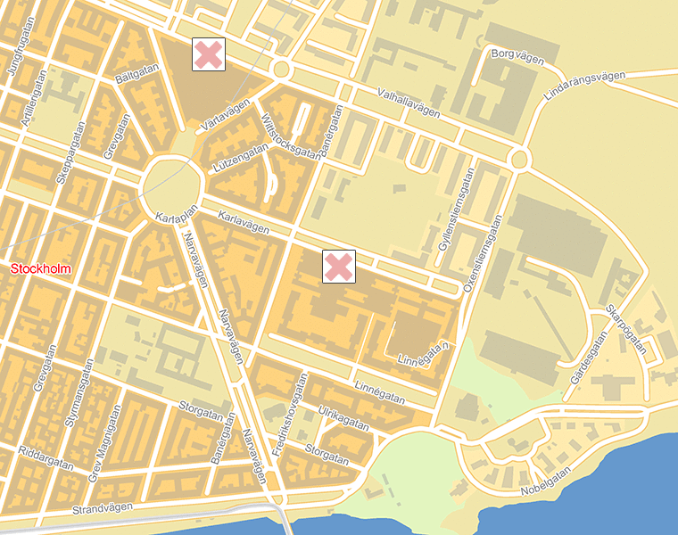 Karta över Stockholm