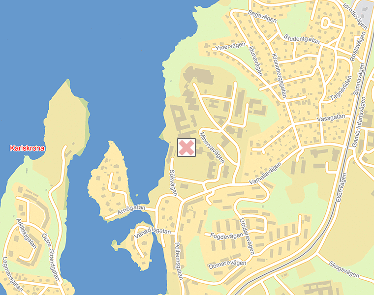 Karta över Karlskrona