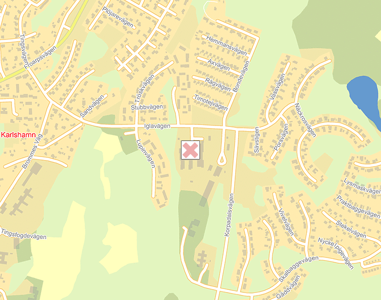 Karta över Karlshamn