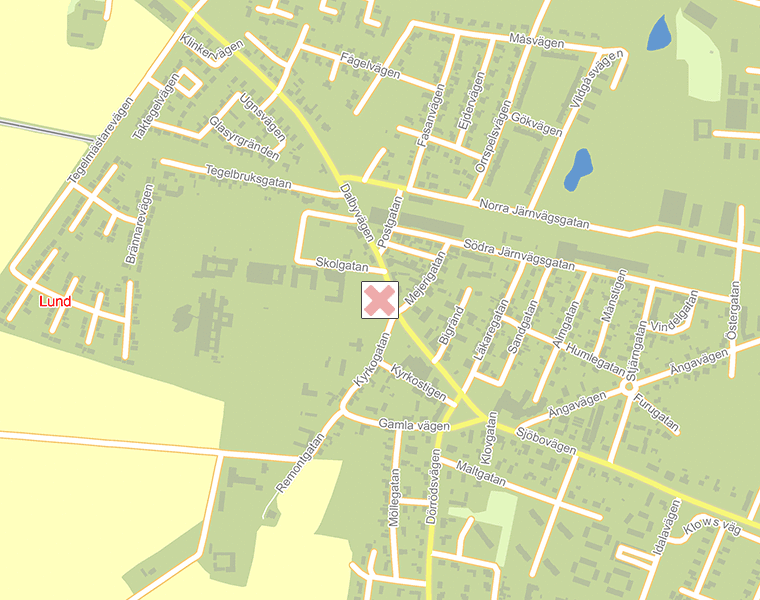 Karta över Lund