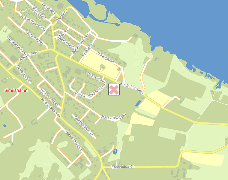 Karta över Simrishamn