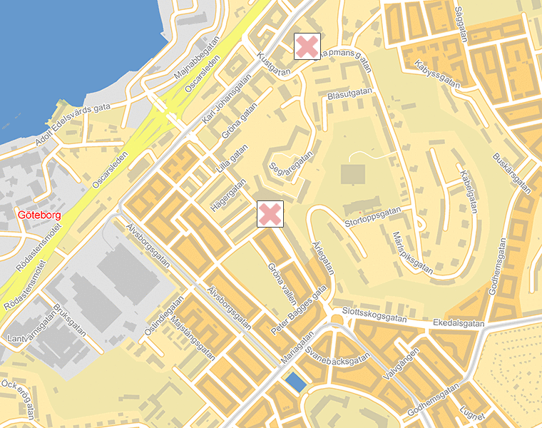 Karta över Göteborg