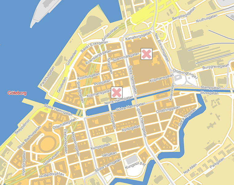 Karta över Göteborg