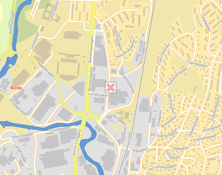 Karta över Borås