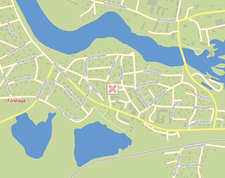 Karta över Forshaga