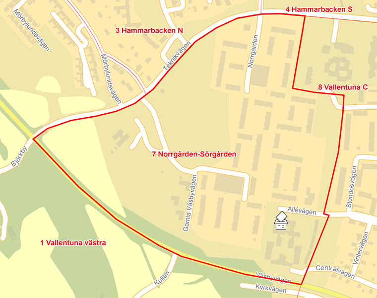 Karta över 7 Norrgården-Sörgården