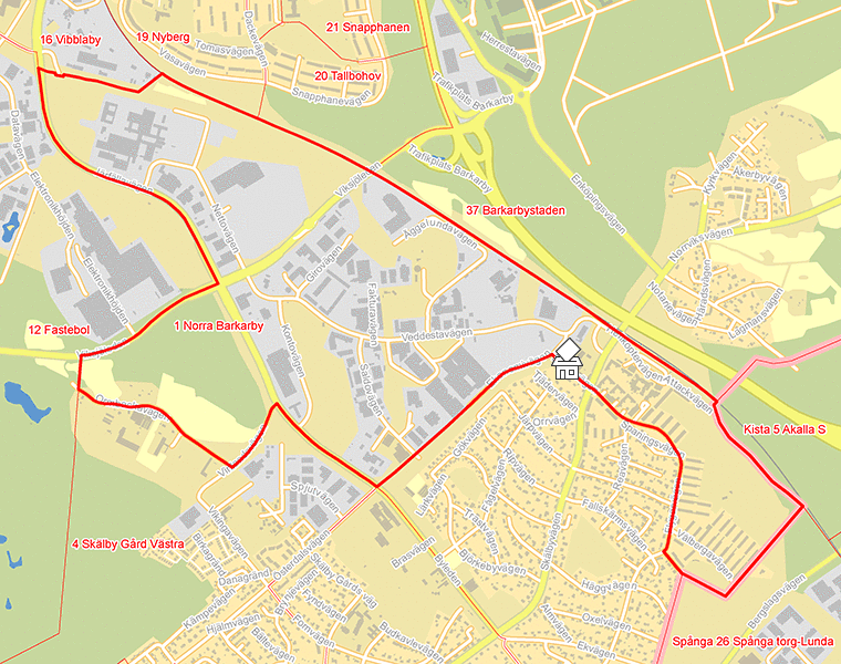 Karta över 1 Norra Barkarby