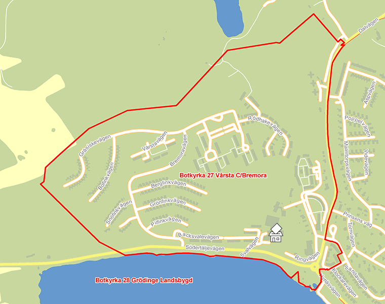 Karta över Botkyrka 27 Vårsta C/Bremora