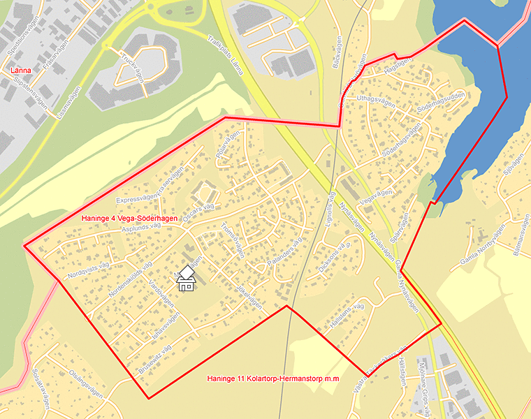 Karta över Haninge 4 Vega-Söderhagen