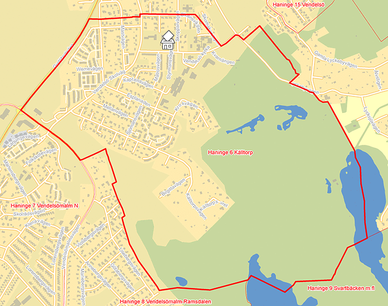 Karta över Haninge 6 Källtorp