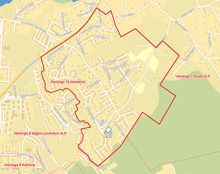 Karta över Haninge 15 Vendelsö