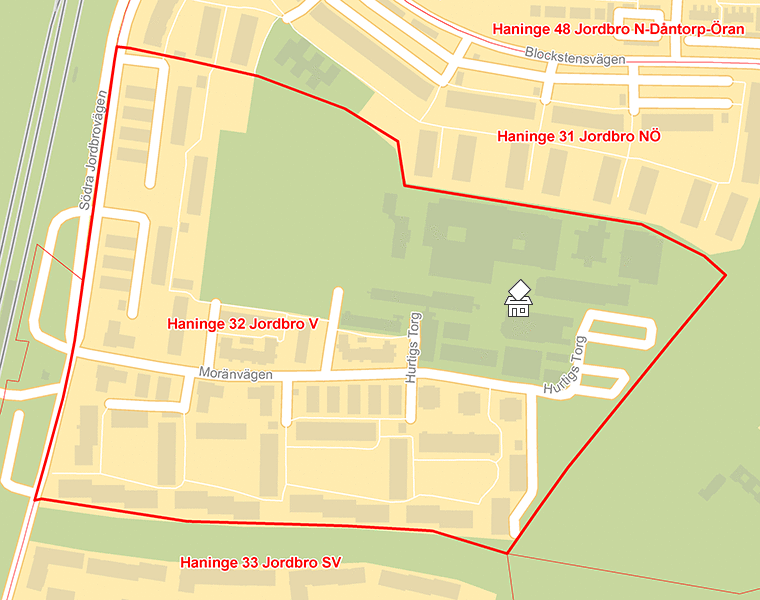 Karta över Haninge 32 Jordbro V