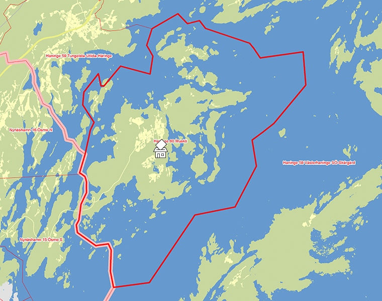 Karta över Haninge 60 Muskö