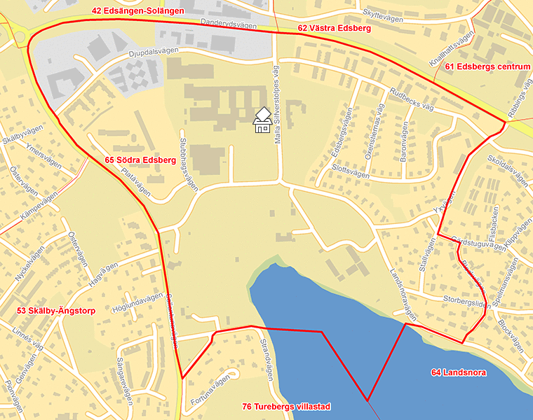 Karta över 65 Södra Edsberg