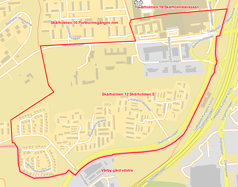 Karta över Skärholmen 12 Skärholmen S