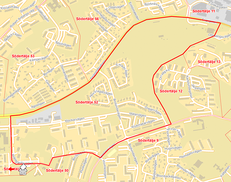 Karta över Södertälje 52