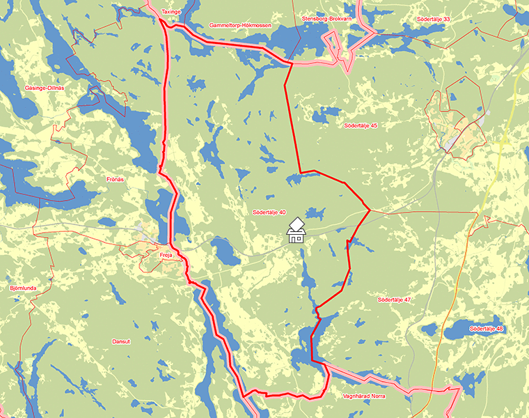 Karta över Södertälje 40