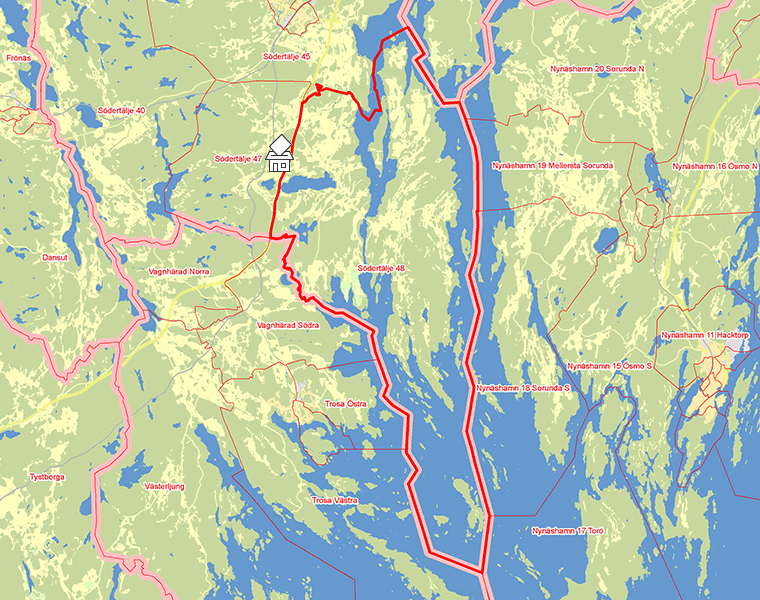 Karta över Södertälje 48