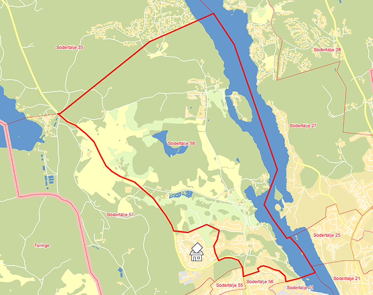 Karta över Södertälje 58