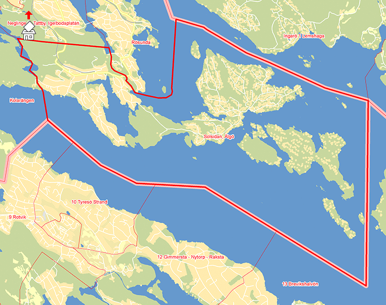 Karta över Solsidan, Älgö