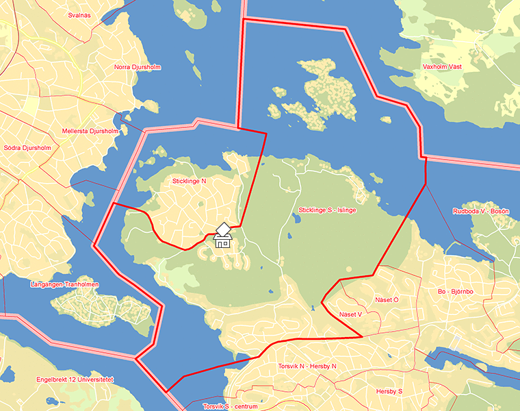 Karta över Sticklinge S - Islinge