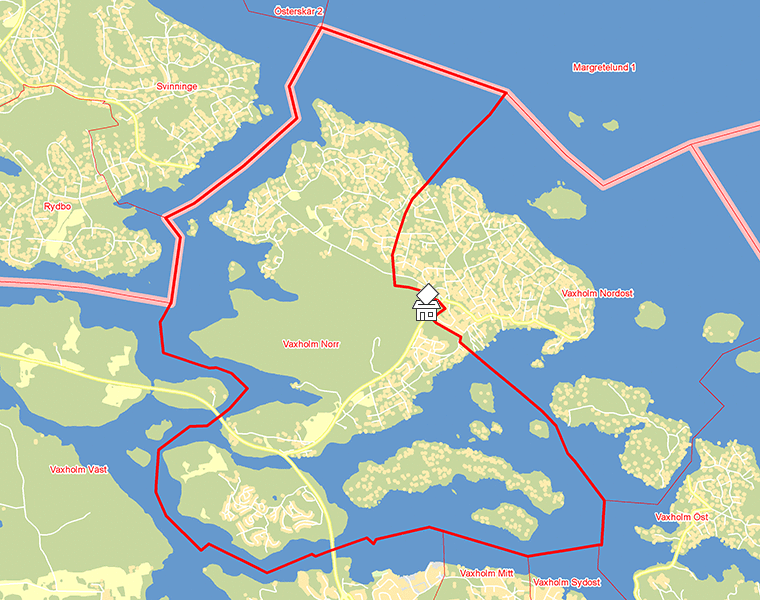 Karta över Vaxholm Norr