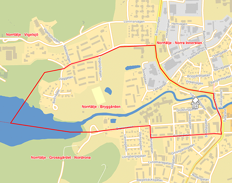 Karta över Norrtälje - Bryggården