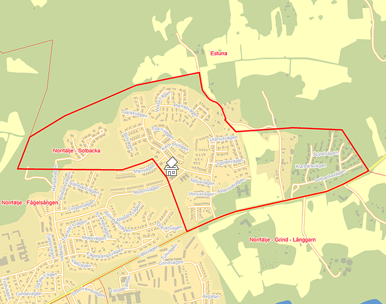 Karta över Norrtälje - Solbacka