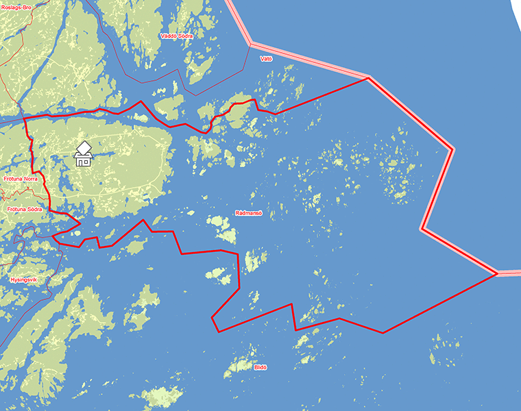 Karta över Rådmansö